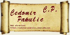 Čedomir Papulić vizit kartica
